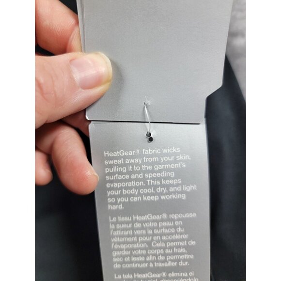 NEW Under Armour Fly Capri Compression Leggings Large black/aqua Blue heat‎ gear - Picture 9 of 11